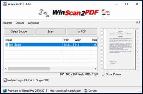 برنامج يعمل scan للمستندات وحفظها بصيغة pdf
